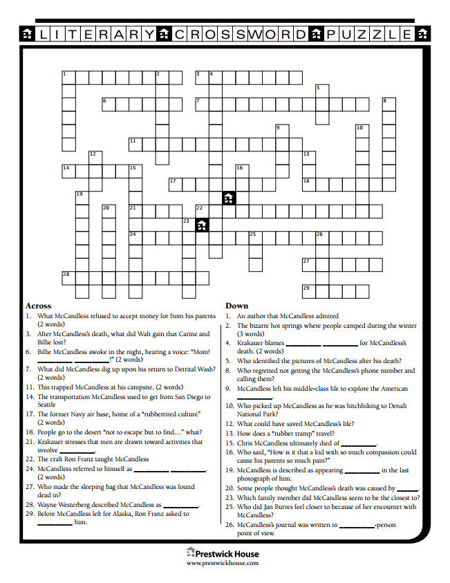 The Best of Poe Crossword Puzzle